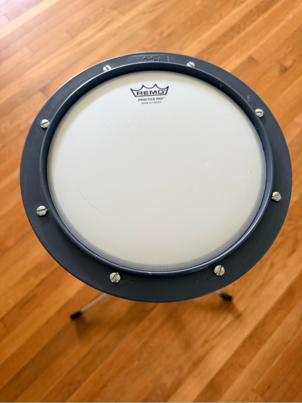 Remo Practice Pad 8 Inch Drum Percussion Drumming Head with Adjustable Stand